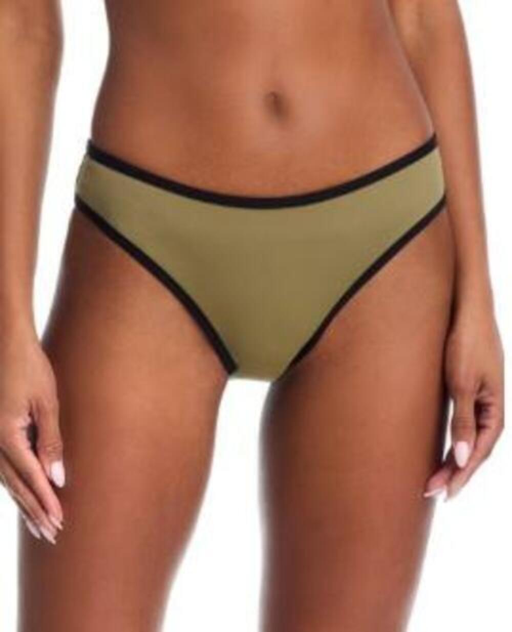 STAUD Women's Green/Black Gemma Bikini Bottoms L NWT